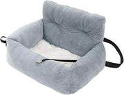 Dog Car Seat Small Dogs Cats Plush Booster Bed Safety Leash Travel