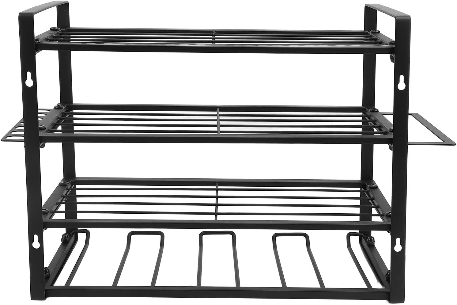 4 Layer Power Tool Organizer Wall Mount Metal Drill Storage Rack