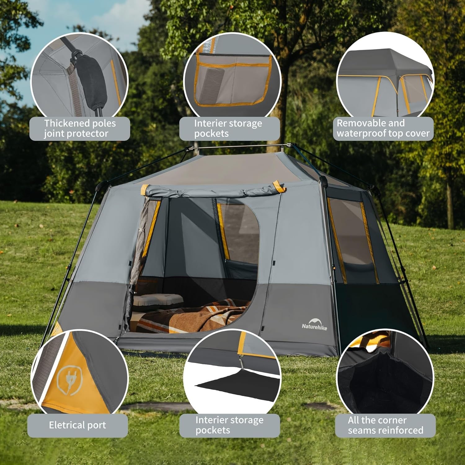 4 Person Instant Pop Up Camping Tent Waterproof Family Shelter