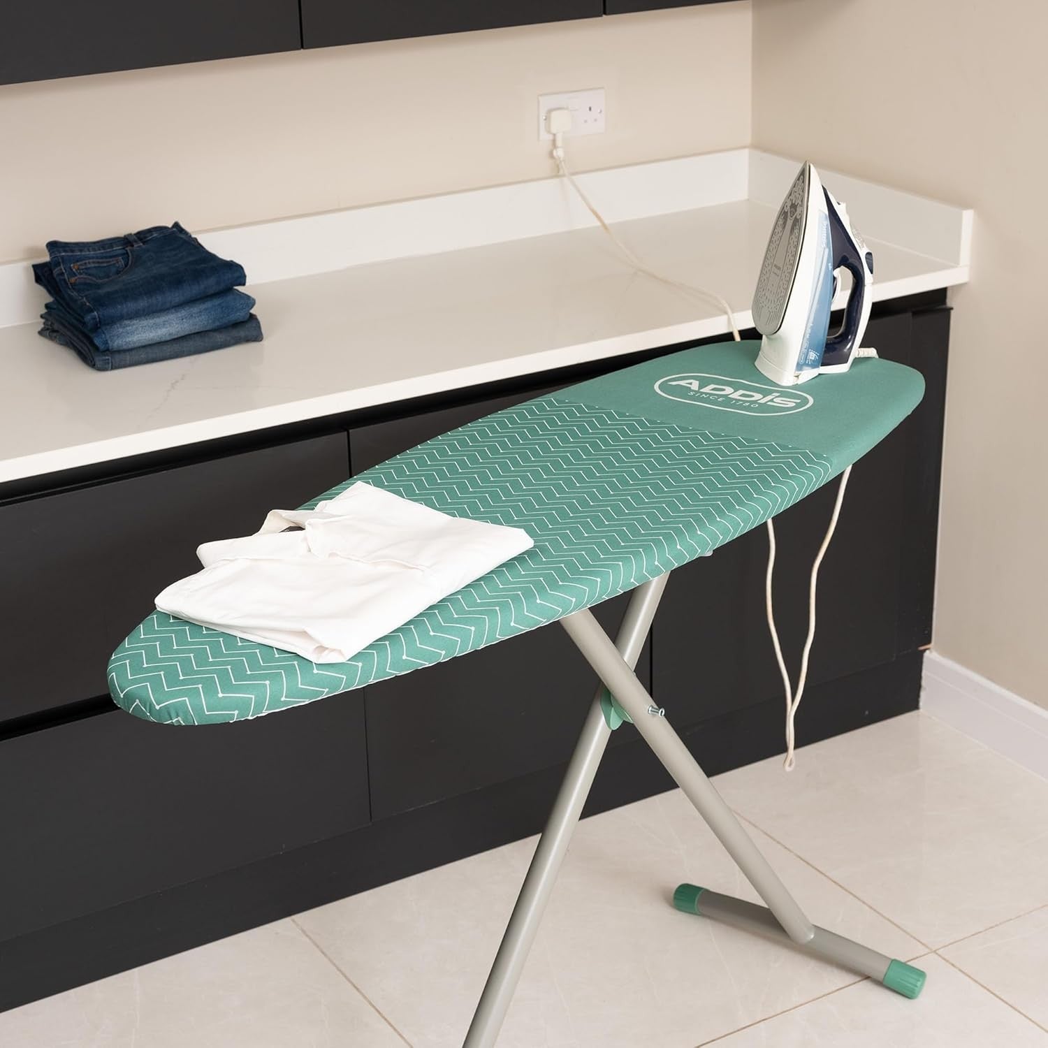 Extra Large Ironing Board 135x46cm Adjustable Height Foldable Non Slip