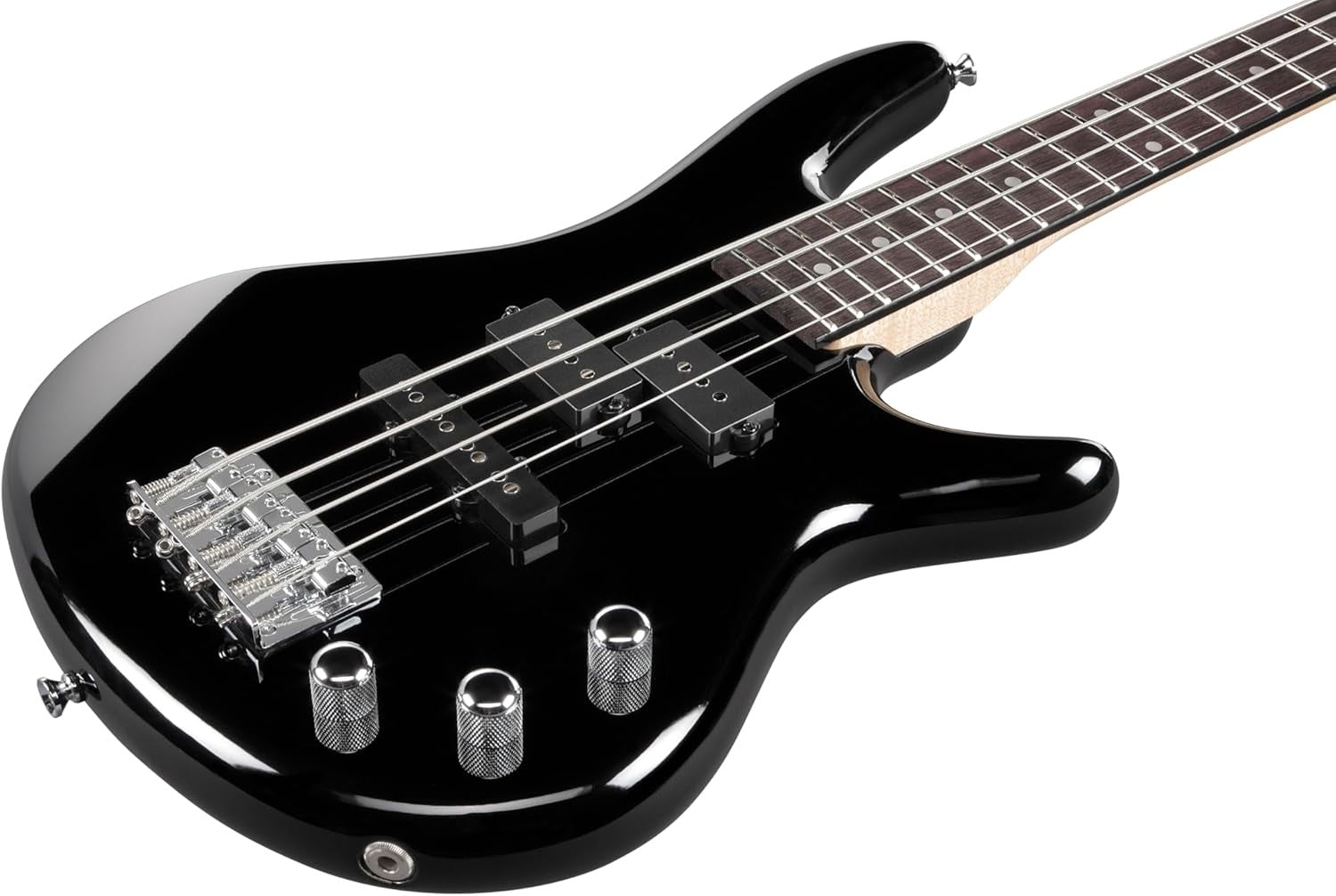 Micro 4 String Electric Bass Guitar Short Scale Black
