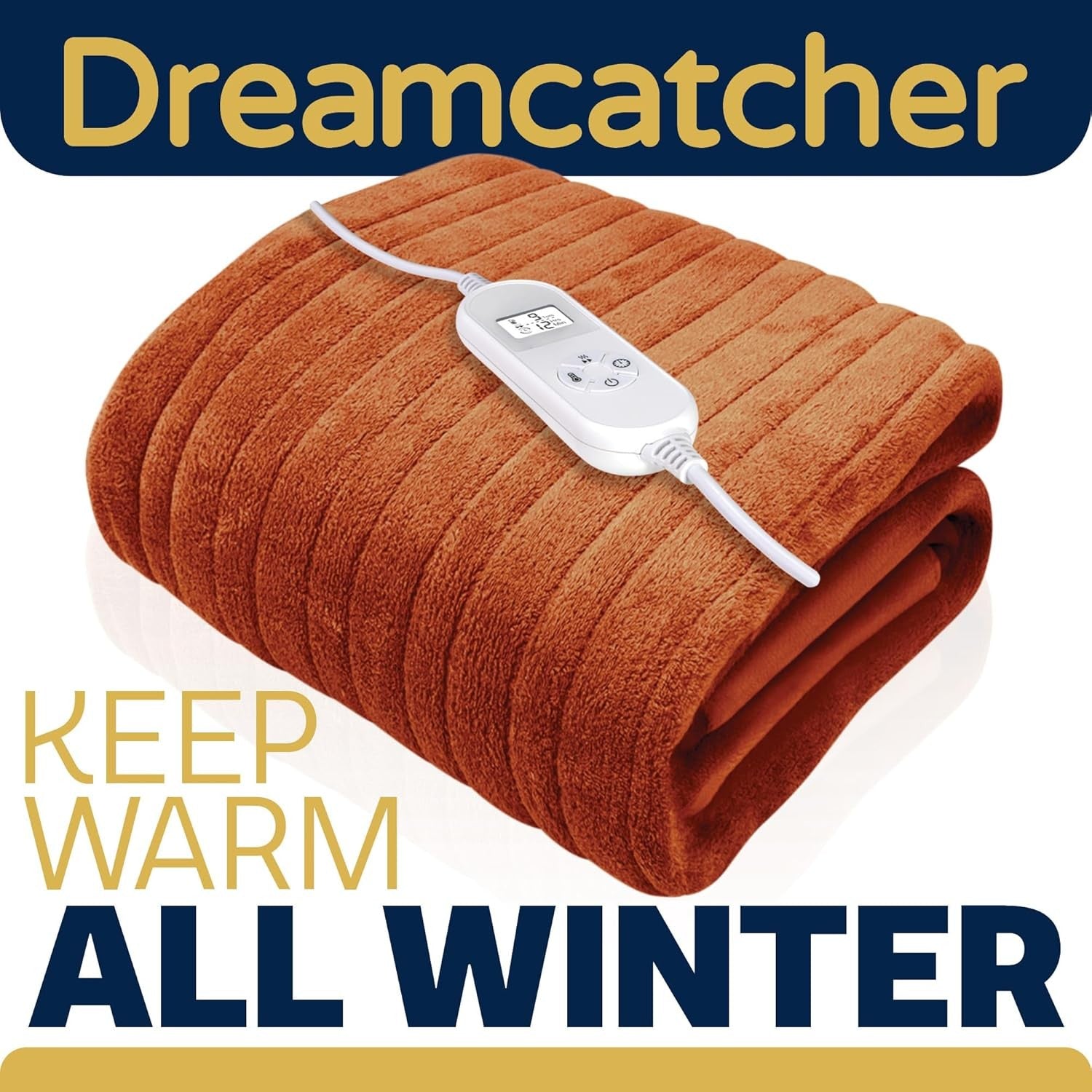 Electric Heated Throw Blanket 160x120cm Soft Fleece 9 Heat