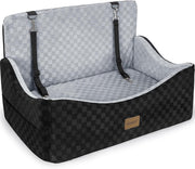 Large Dog Booster Car Seat Memory Foam Travel Bed Washable Grey
