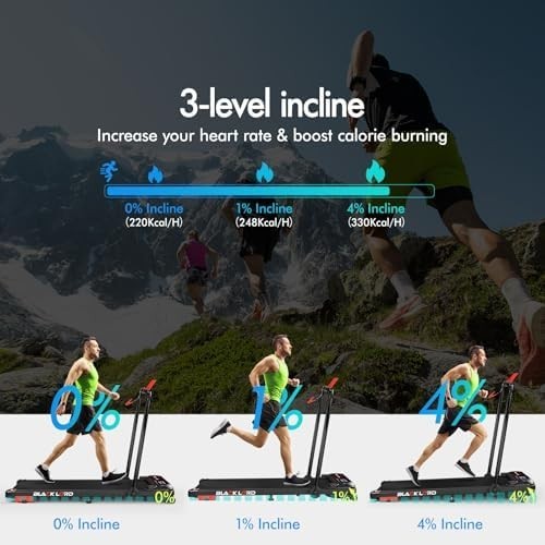 4-in-1 Foldable Walking Treadmill 3HP Incline Home Office Gym Pad