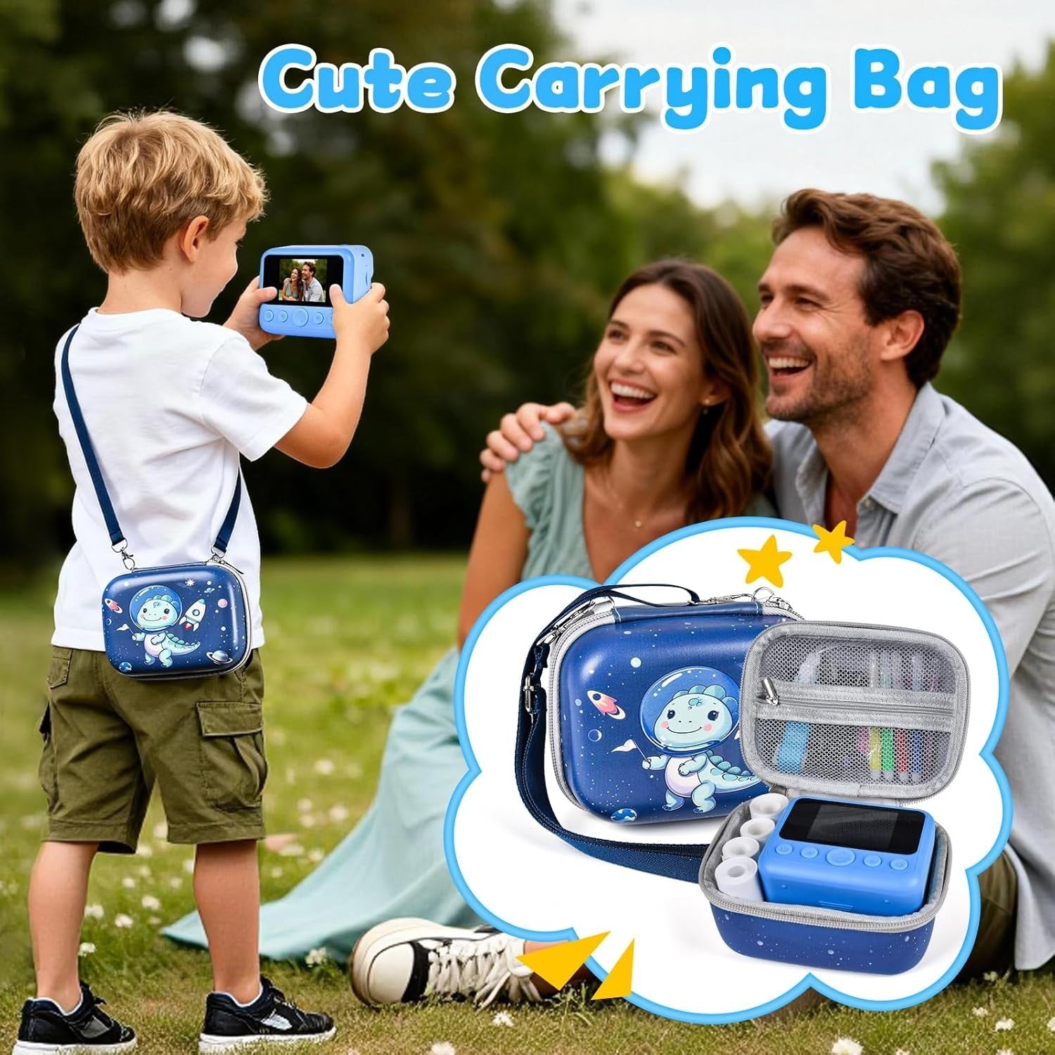 Kids Instant Print Camera 30MP 1080P HD Selfie Camera 32GB Toy Gift