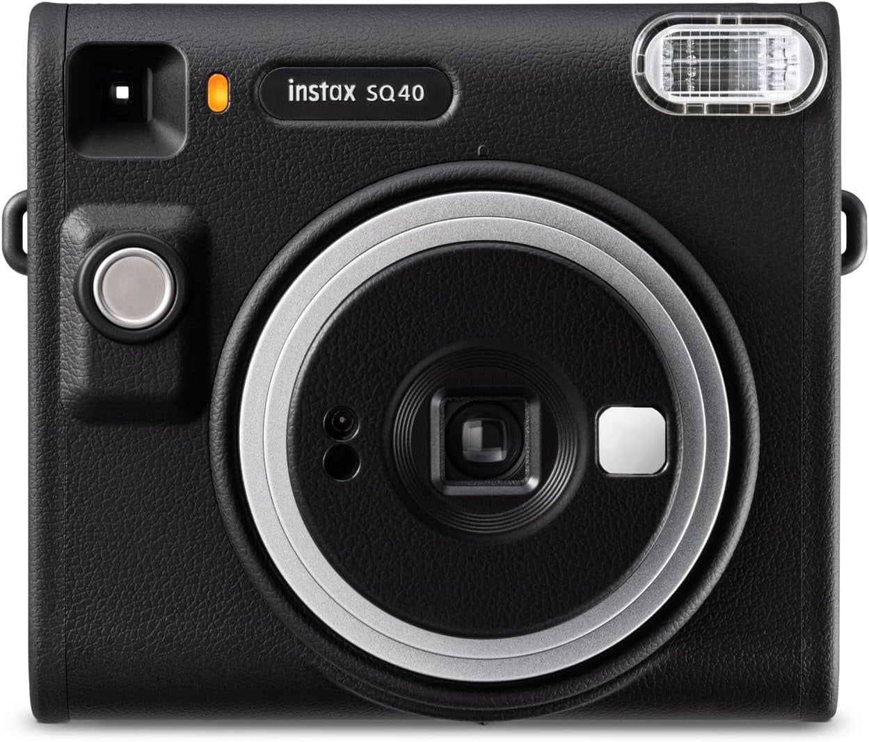 Square Instant Camera Selfie Mirror Auto Exposure Black Camera