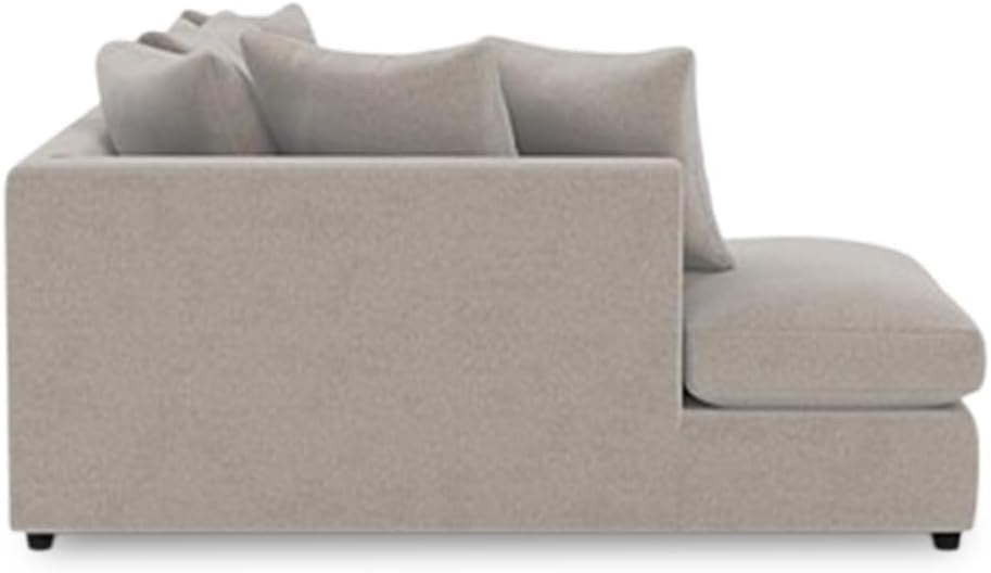Left Hand Cream Corner Sofa 4 Seater – Modular L Shape Couch with Cushions