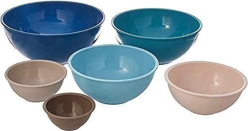 12-Piece Deep Red Mixing Bowl & Storage Set – Nested, Lids Included