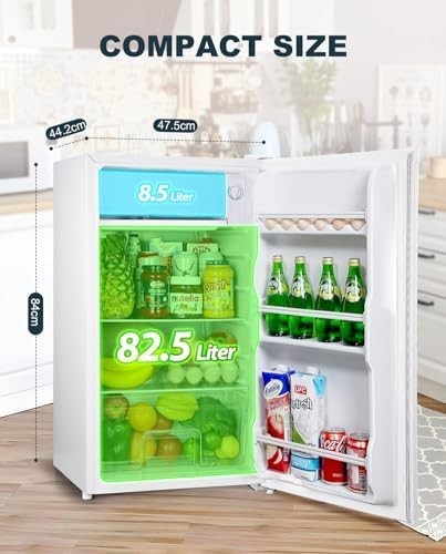 91L Under Counter Fridge Small Quiet Energy-Efficient Adjustable White