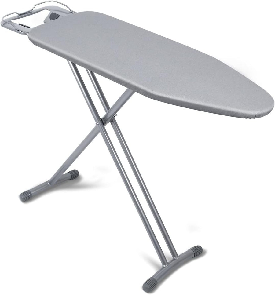 Medium Folding Ironing Board Adjustable Height Heat Resistant Silver