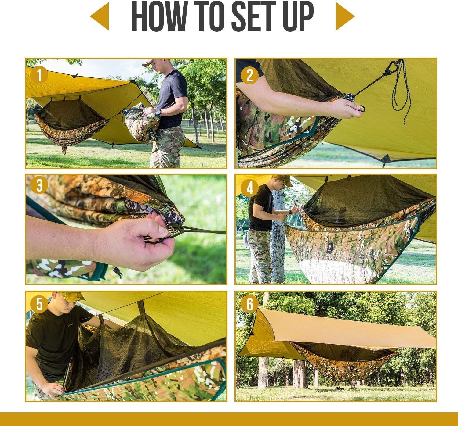 4-Season Hammock Underquilt Camo Full Length Lightweight Warm Camping Gear