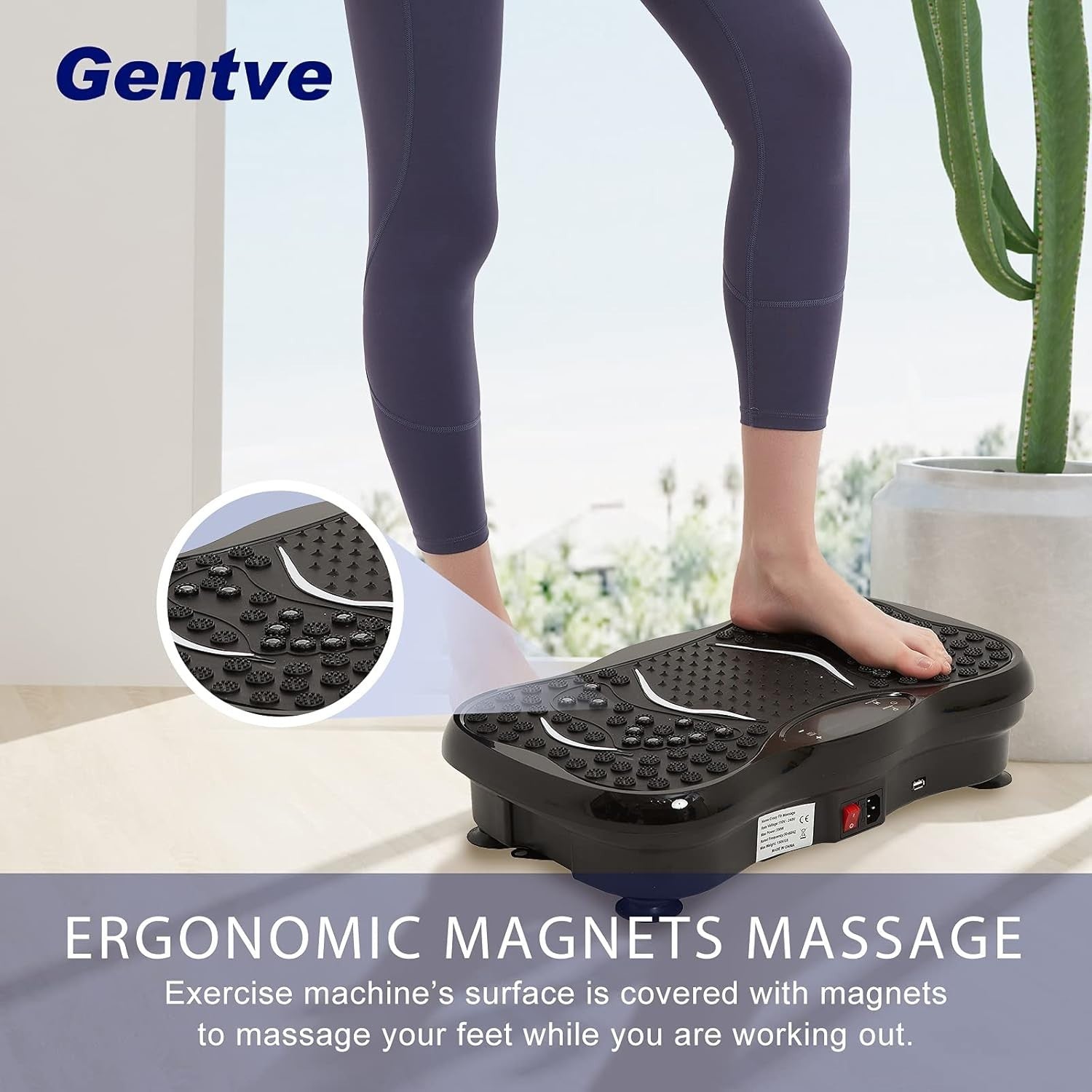 Vibration Plate Exercise Machine 99 Levels Bluetooth Remote 330lb