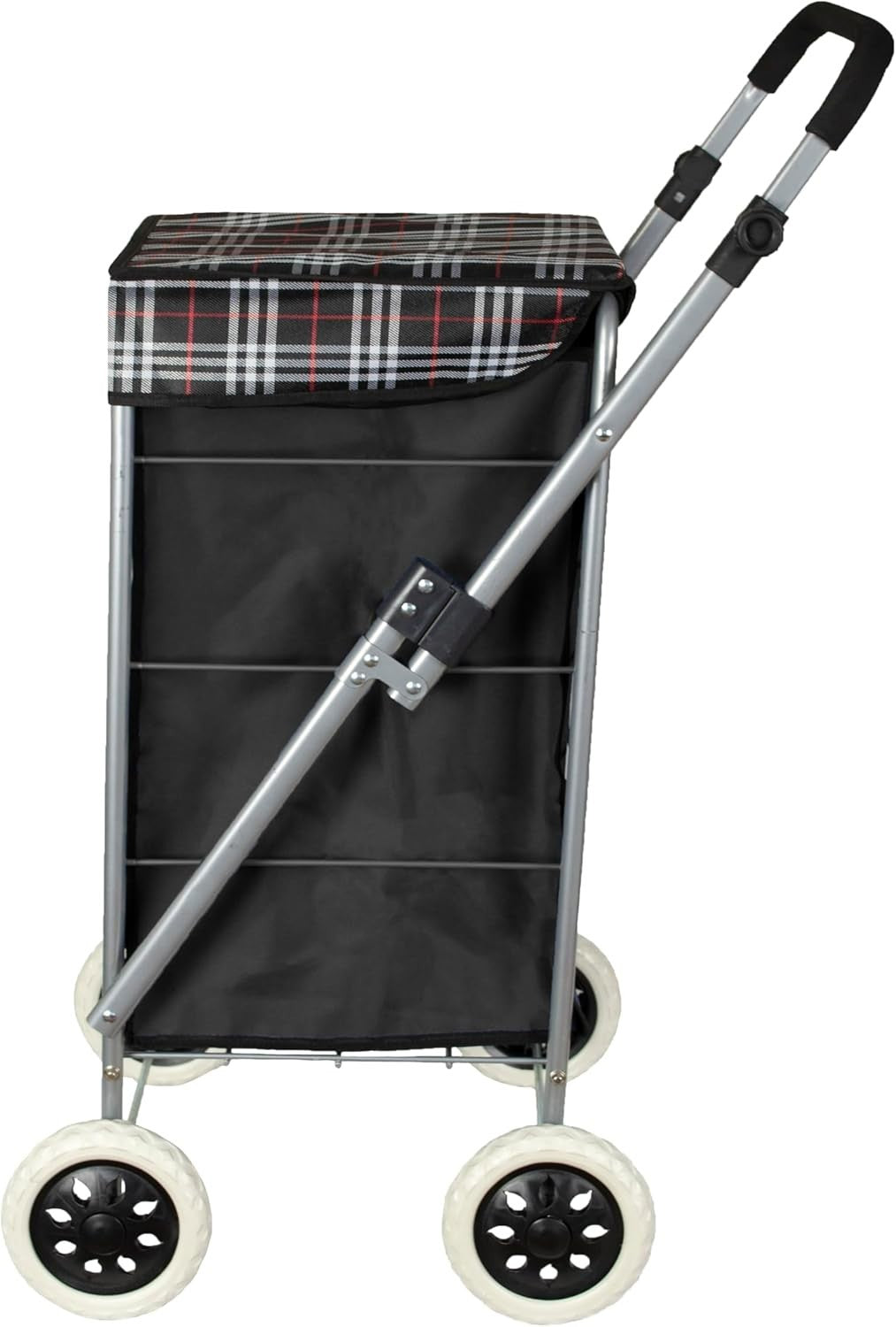 4 Wheel Shopping Trolley Cart 54L Lightweight Waterproof Heavy Duty