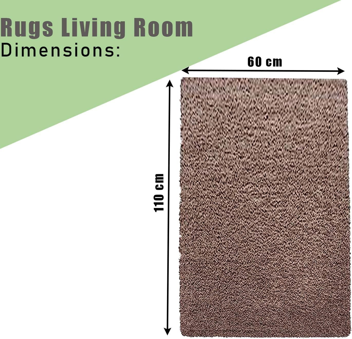 Extra Large Shaggy Rug 160x230cm 5cm Thick Soft High Pile Mocha Carpet