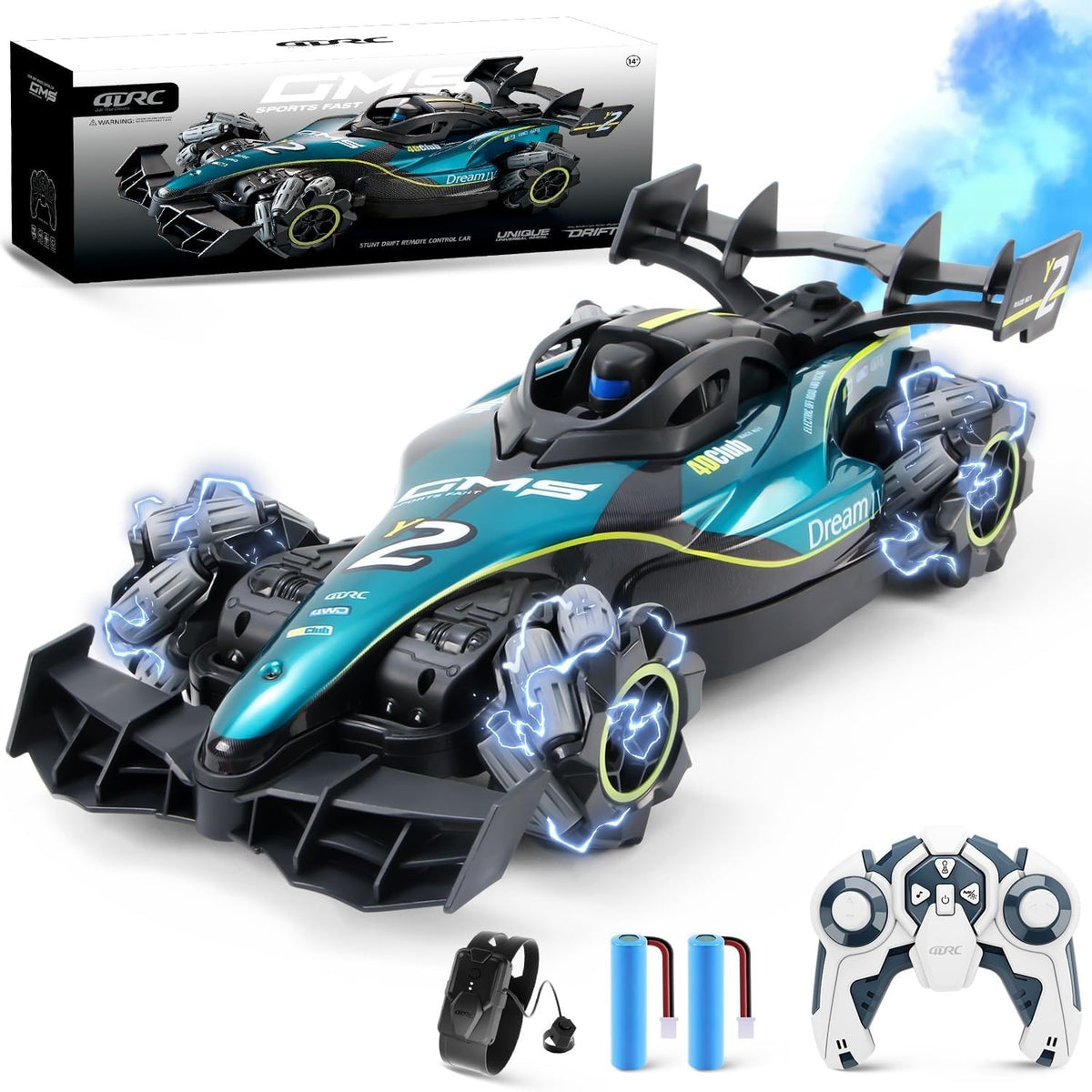 4WD Gesture RC Drift Car 360° Spin Light Spray 2.4G Remote Toy for Kids
