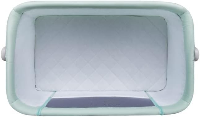 Adjustable Bedside Crib with Mesh Panel & Storage Shelf Baby Co Sleeper Green