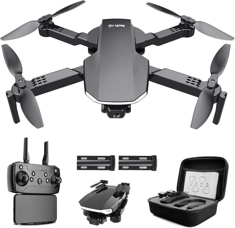 Foldable 1080P HD Camera Drone with Optical Flow & 2 Batteries for Adults
