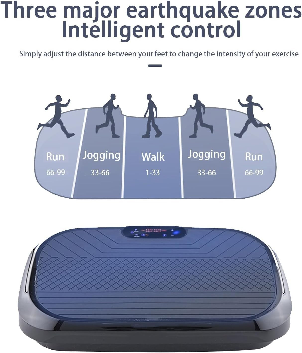 Vibration Plate Exercise Machine Bluetooth Remote Touch Panel 99 Levels