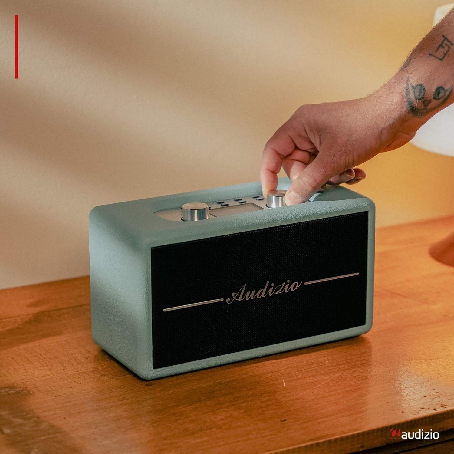 Retro DAB+ FM Radio Bluetooth Speaker USB MicroSD Alarm Clock Blue