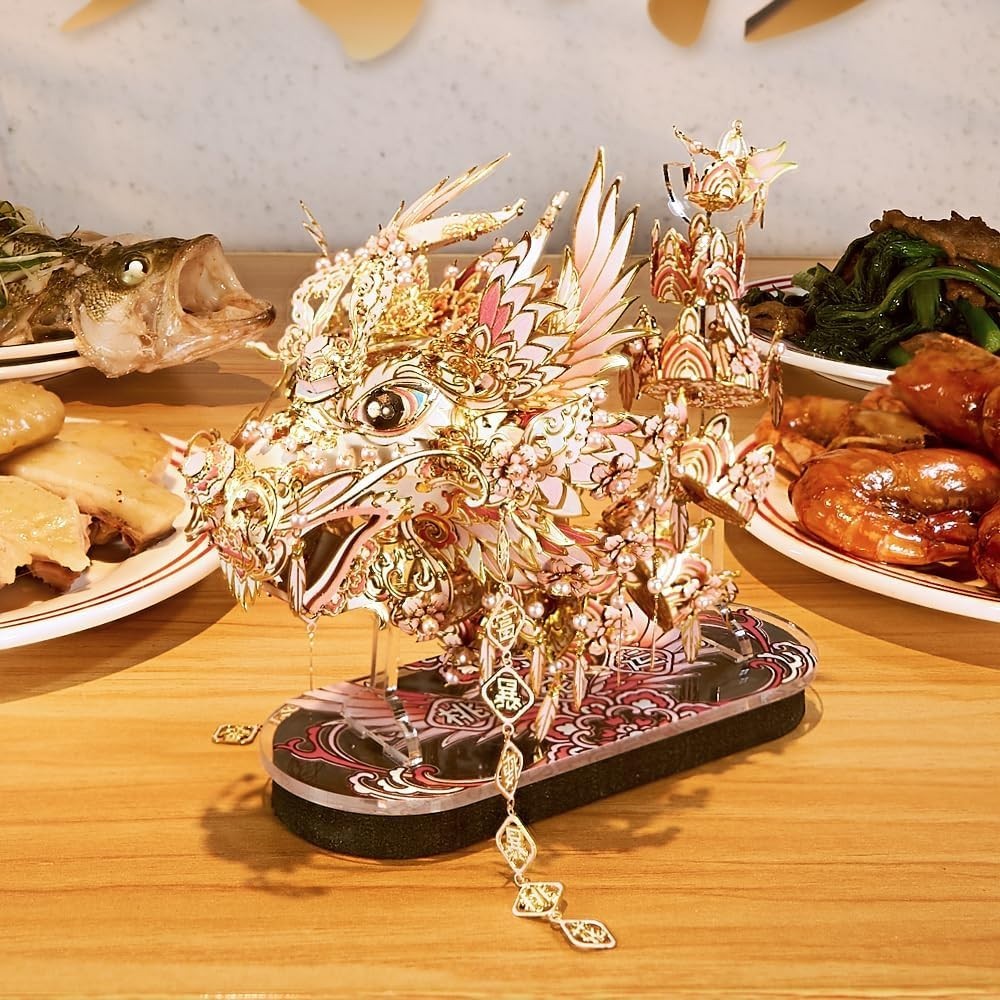 3D Metal Dragon Puzzle Model Kit for Adults Teens, Durable Stainless Steel