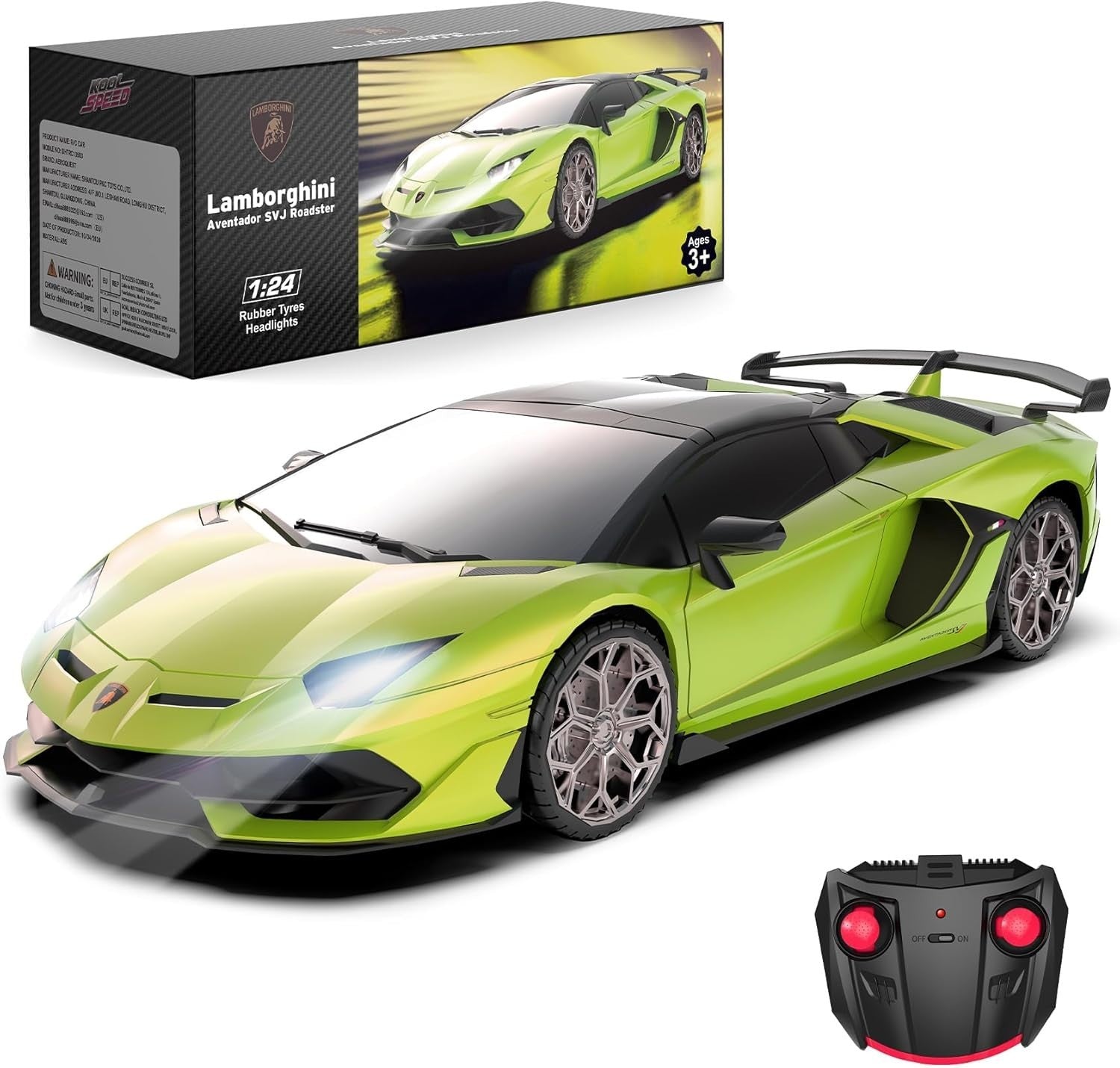 1:24 Lamborghini RC Car 2.4GHz – Licensed Remote Control Toy for Kids 3–8