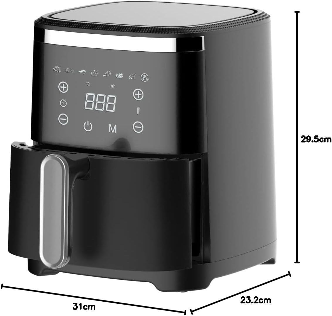 4L Digital Air Fryer Oil-Free Healthy Cooker Low-Fat Fast Fry Roast Bake Oven