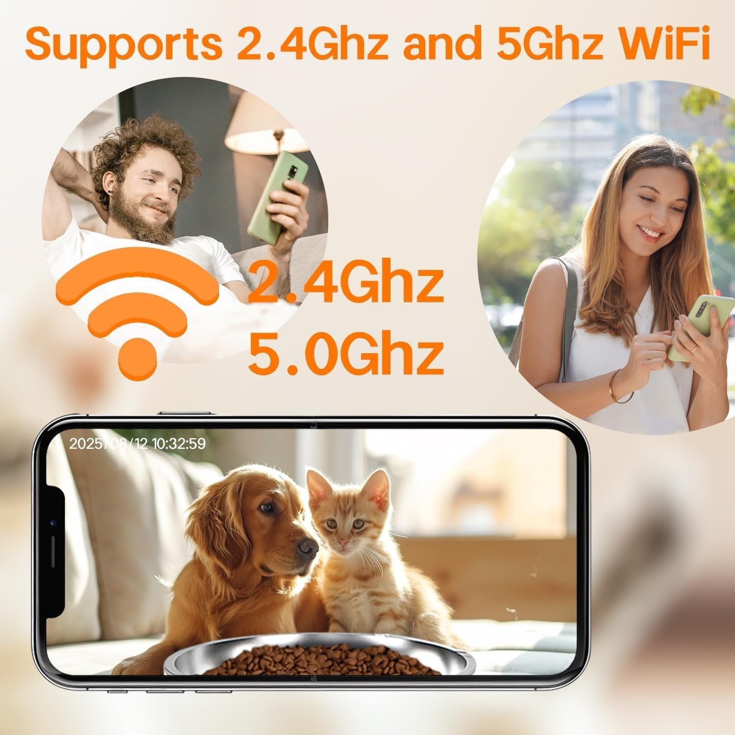 Smart Pet Feeder 2K Camera WiFi App Control 6L Auto Cat Dog Feeder