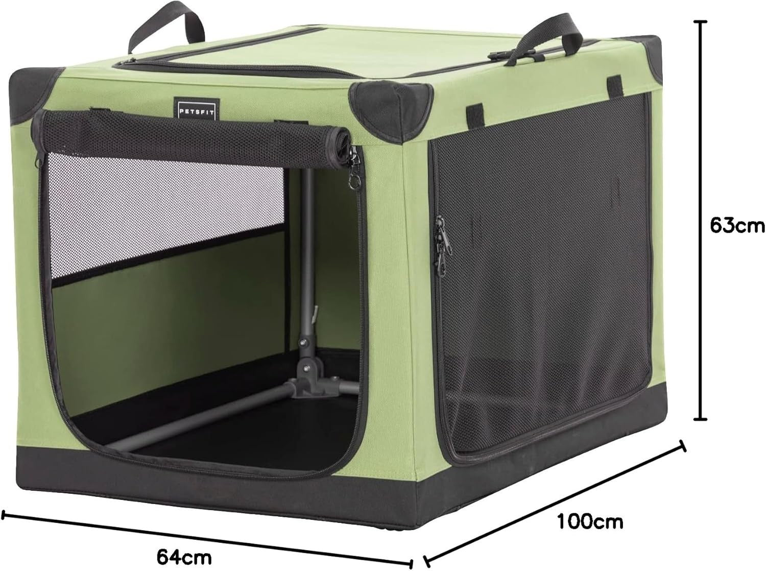Petsfit Collapsible Dog Crate Foldable with Adjustable Fabric Cover, Extra Large