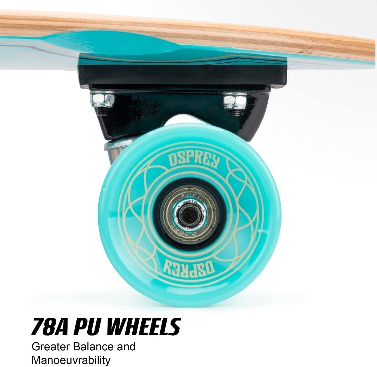 36in Pintail Longboard Cruiser Complete Maple Deck Beginner Skateboard