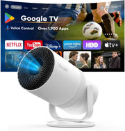 Smart Google TV Projector 1080P Voice Control WiFi Bluetooth Portable