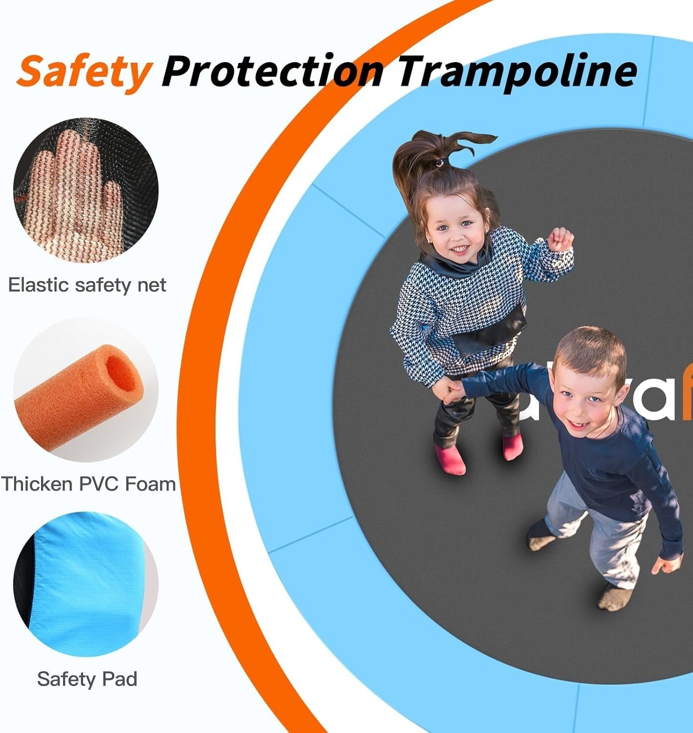 60” Kids Trampoline Indoor Outdoor w Safety Net Springs Toys Ages 1–8