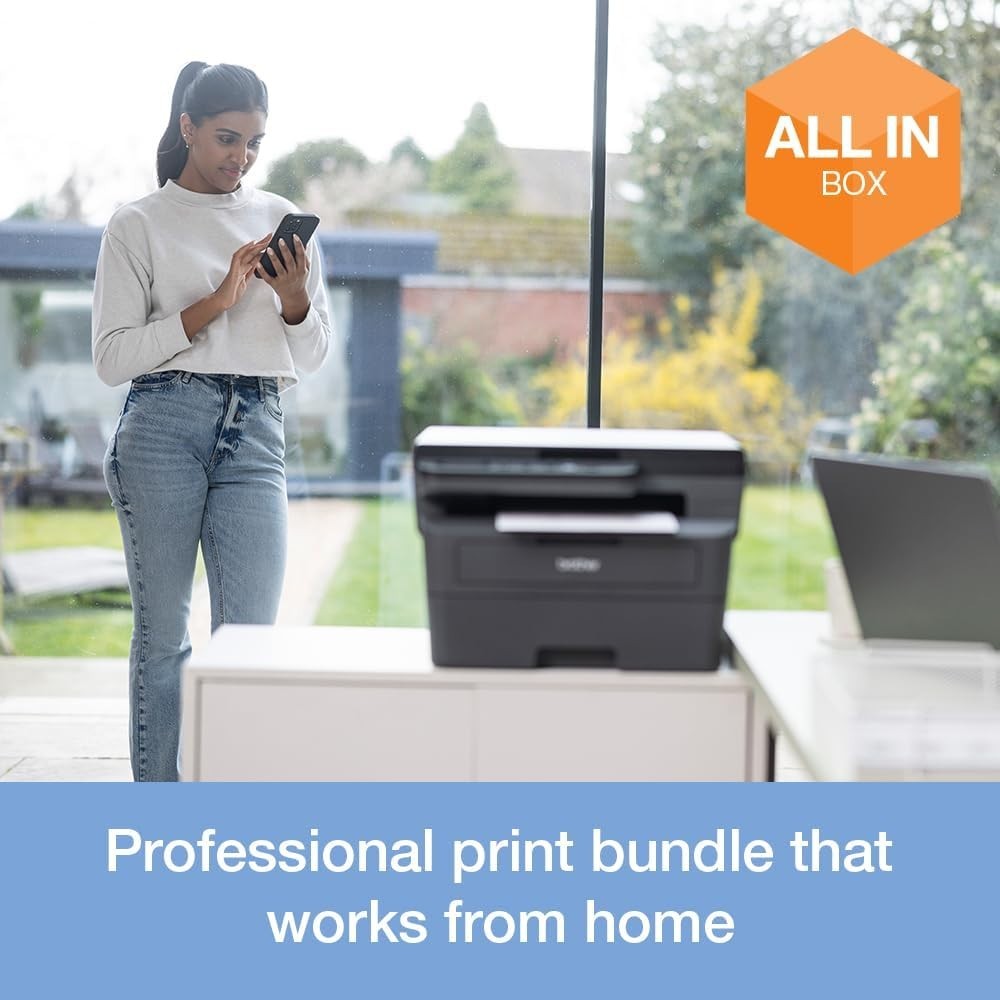 A4 Mono Laser 3-in-1 Printer Dark Grey | Auto 2-Sided | All-in-Box Bundle