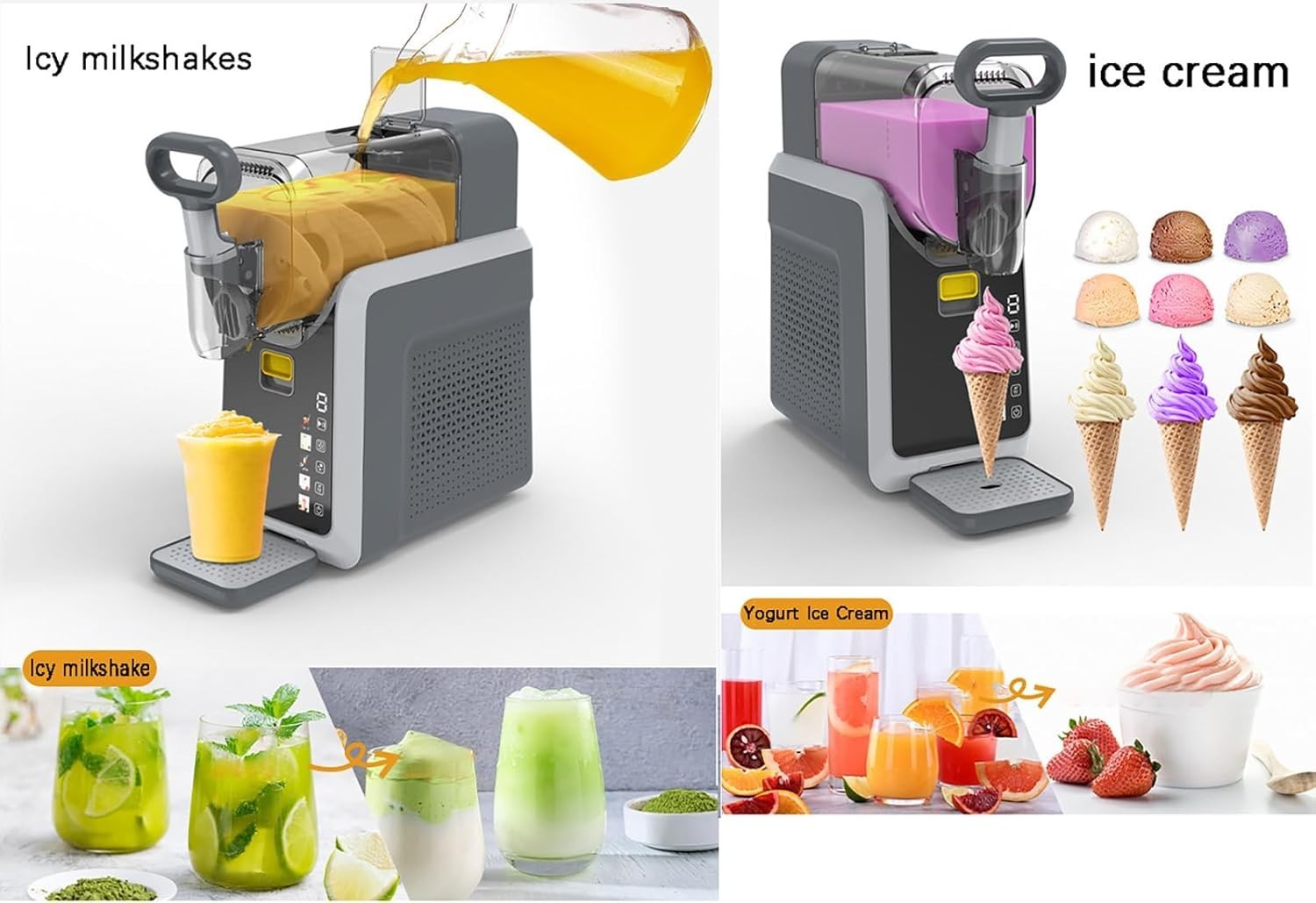 Commercial Slushie Machine No Ice Frozen Drink Maker 2L Auto Clean 5 Presets