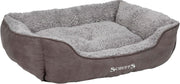 Large Dog Box Bed 75x60cm Grey Washable Non Slip