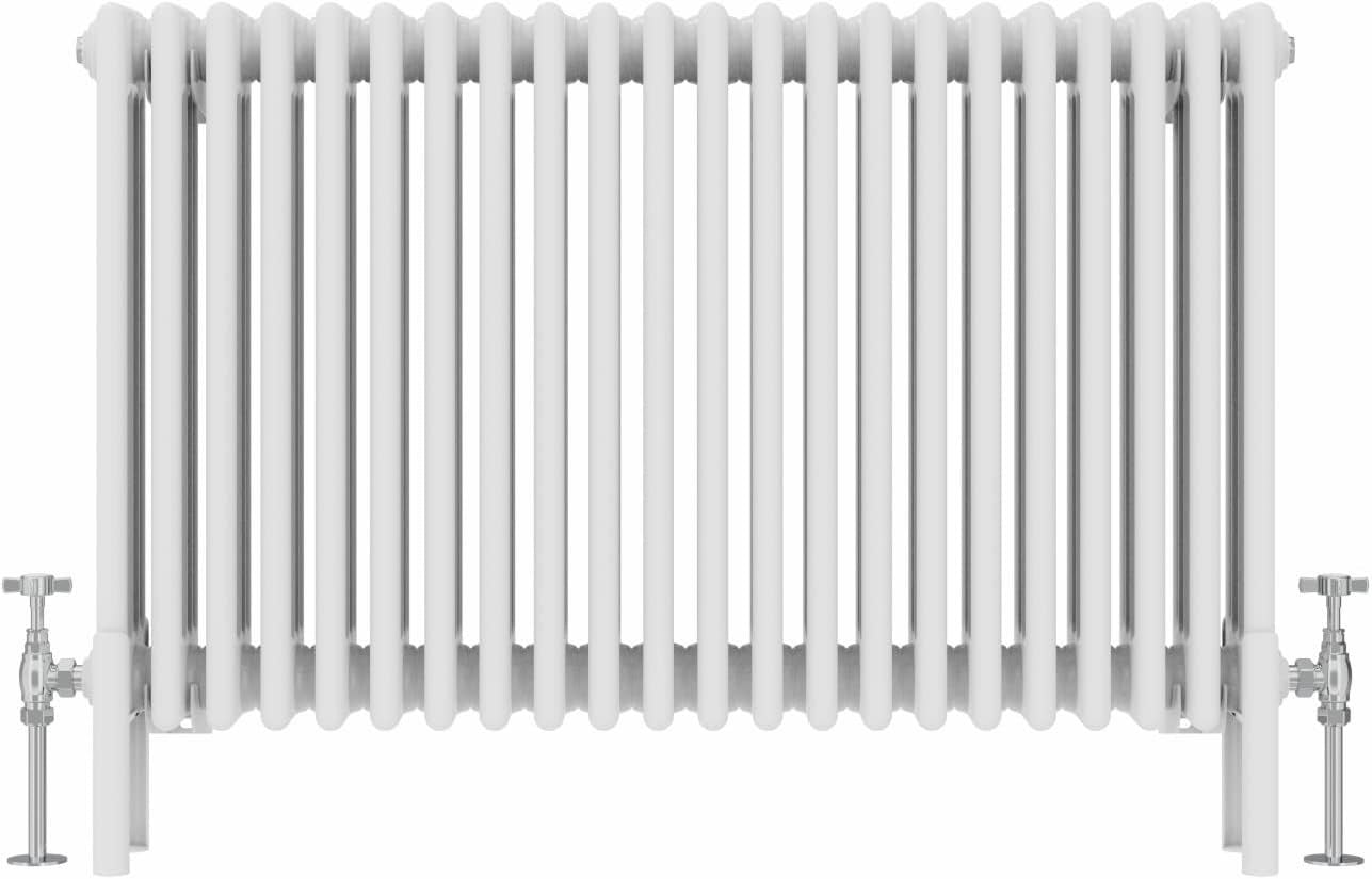 Gloss White 4 Column Radiator 600x1010mm Central Heating Bathroom