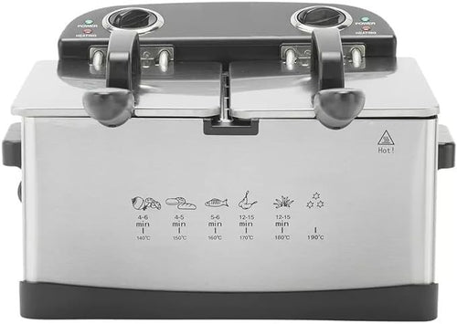 Twin Electric Deep Fat Fryer Dual Zone 3L 2000W Commercial Grade