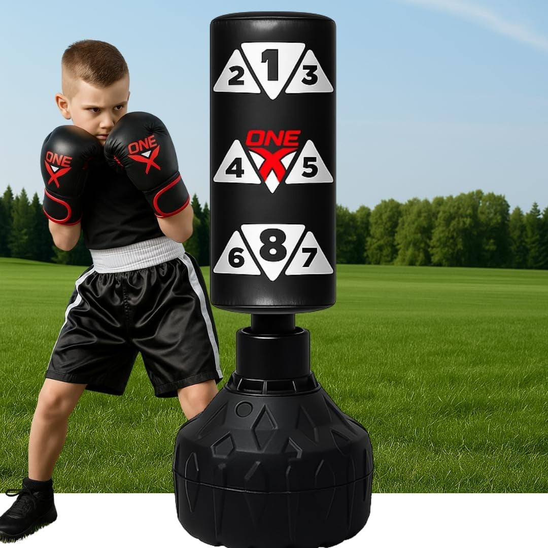Kids Free Standing Punch Bag 3.5FT Boxing Set Gloves Indoor Outdoor