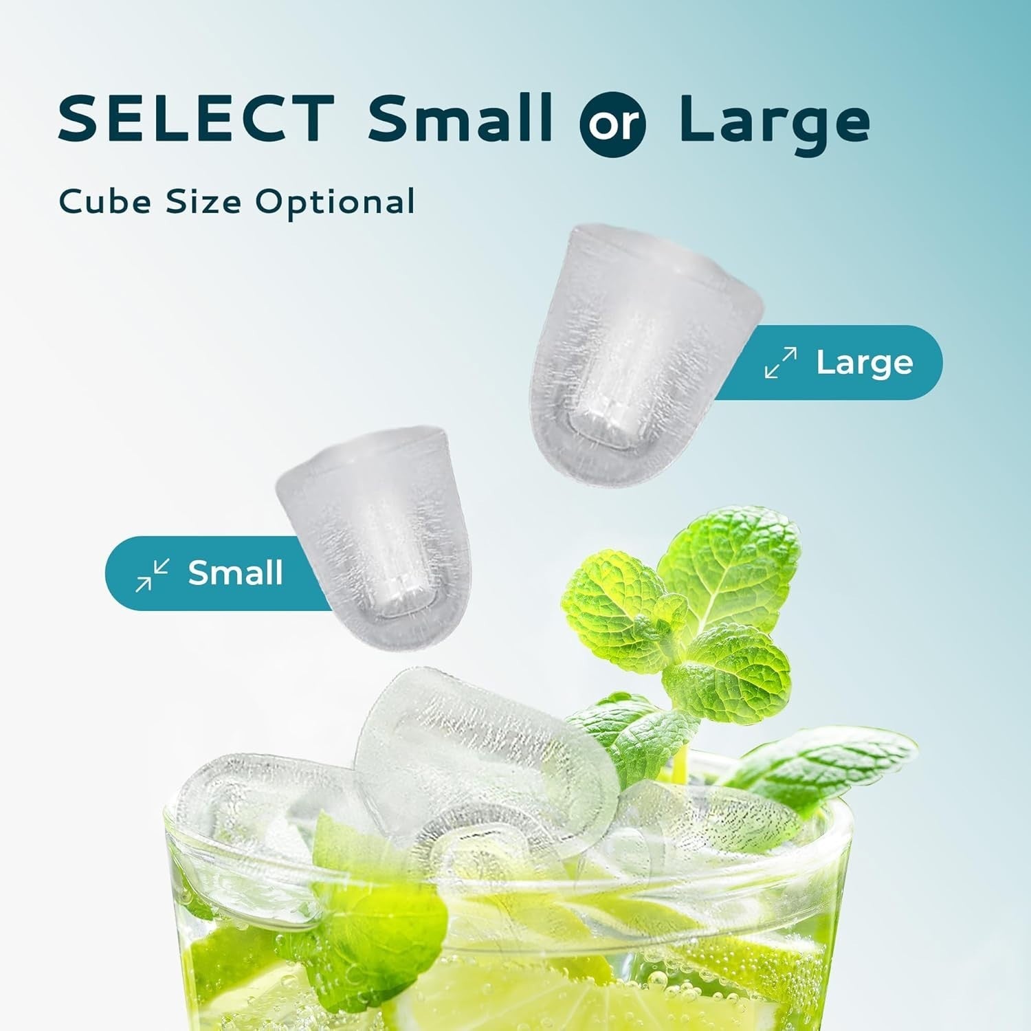 Portable Ice Maker 12kg/Day Countertop 9 Cubes Fast Self-Cleaning Silver