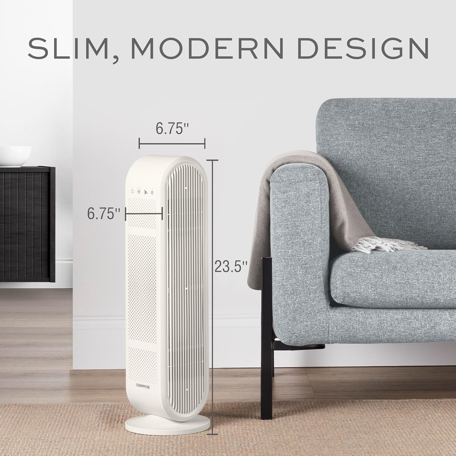 HEPA Air Purifier Medium Room 200ft² Allergy Dust Pollen Odour Control