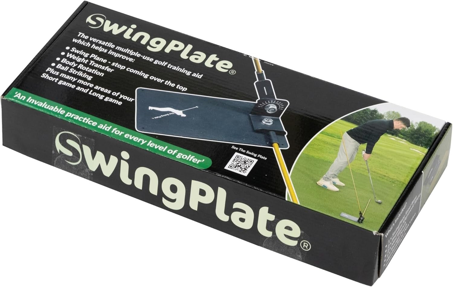 Golf Swing Plate Trainer with Alignment Sticks Steel Base Unisex