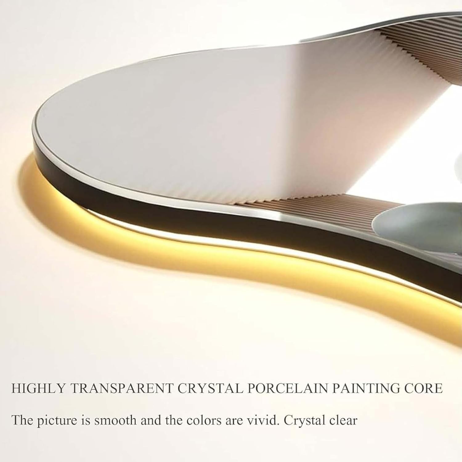 3D Metal Wall Art with LED Light & Clock 120x40cm Decor