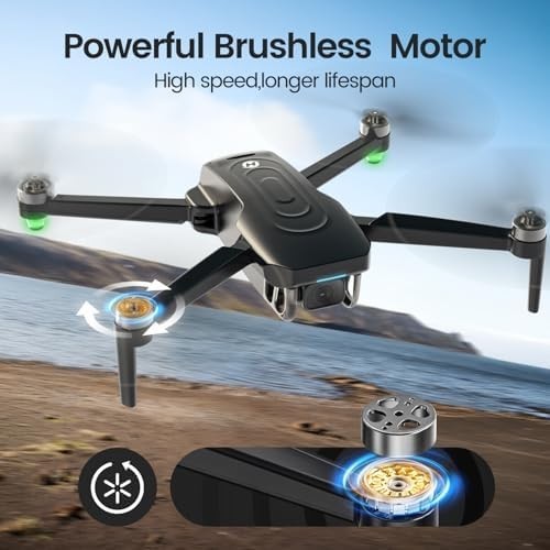 4K EIS GPS Drone Auto Return 60min Flight Brushless Motor Foldable Quadcopter