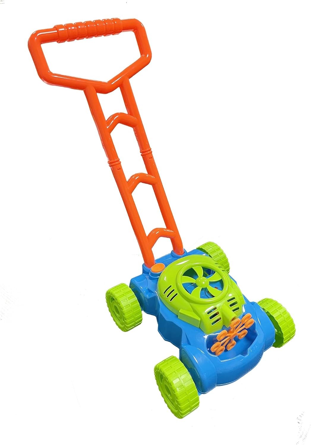 Bubble Lawn Mower Kids Push Toy With Solution