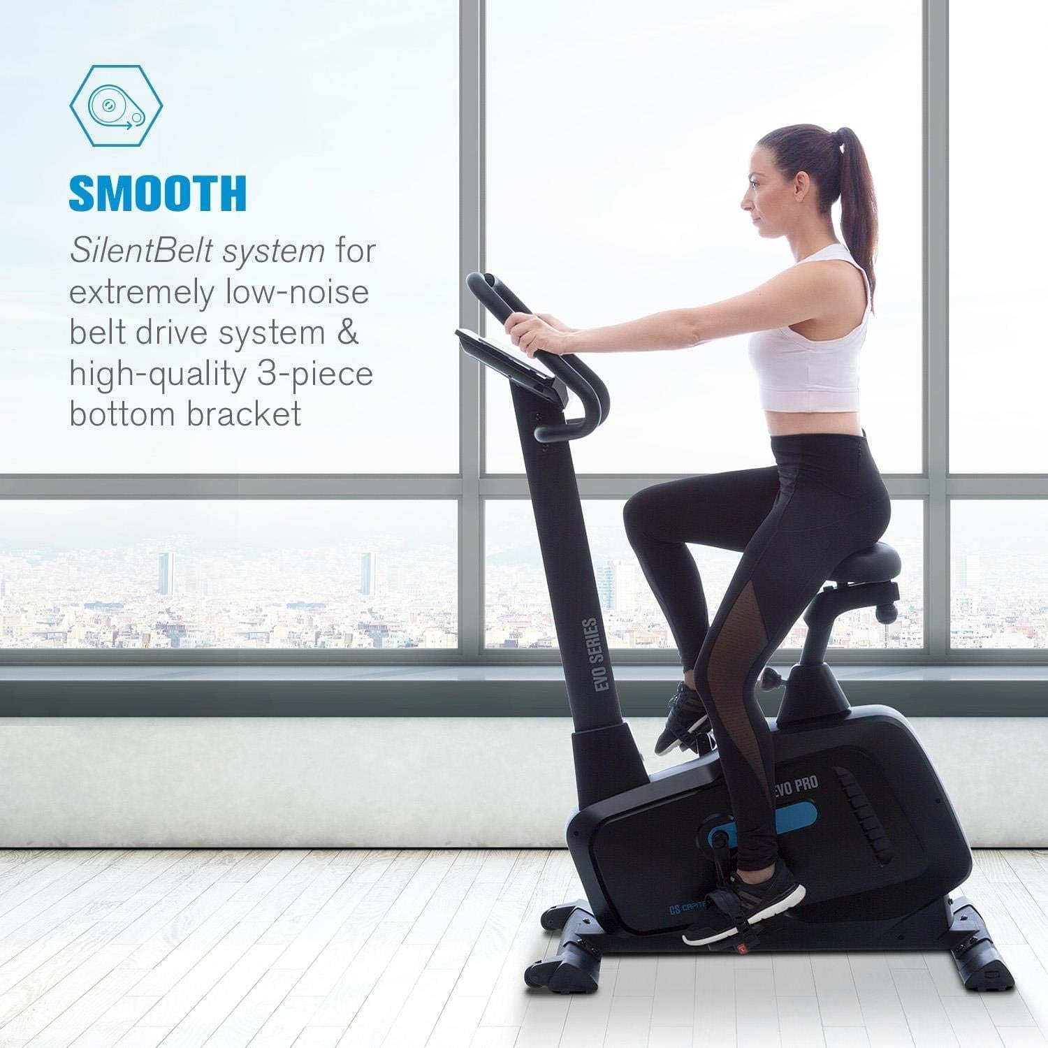 Magnetic Smart Exercise Bike w/ 20kg Flywheel, 32 Levels, App & Pulse Sensor