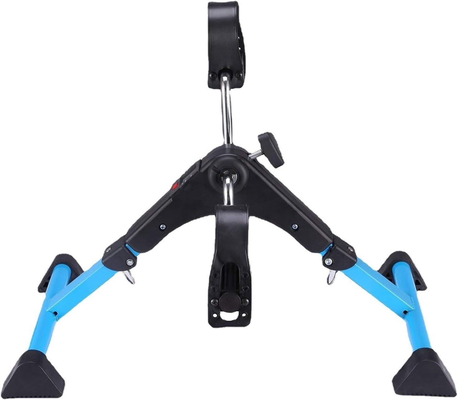 Foldable Under Desk Pedal Exerciser LCD Adjustable Resistance Rehab Blue