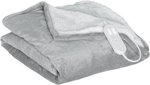 Electric Heated Throw Blanket 180x130cm 10 Heat Levels Timer Washable