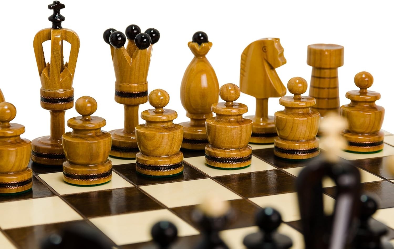 50cm Luxury Wooden Chess Set | Gothic ROYAL Design | Foldable Board & Pieces
