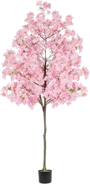 180cm Pink Artificial Cherry Blossom Tree Faux Flower Potted Decor Home Office