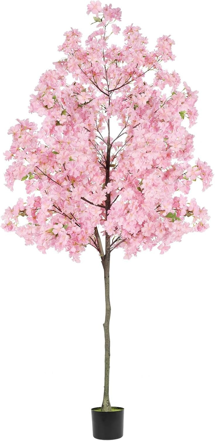 180cm Pink Artificial Cherry Blossom Tree Faux Flower Potted Decor Home Office