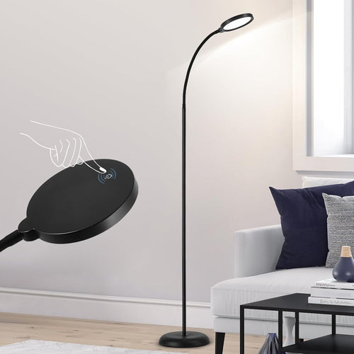 LED Floor Lamp Touch Dimmable Gooseneck Reading Light 3 Colour Modern Stand
